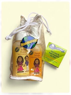 Circle of Friends Kids Shampoo Detangler & Bubble Bath Travel Set 3pc.
